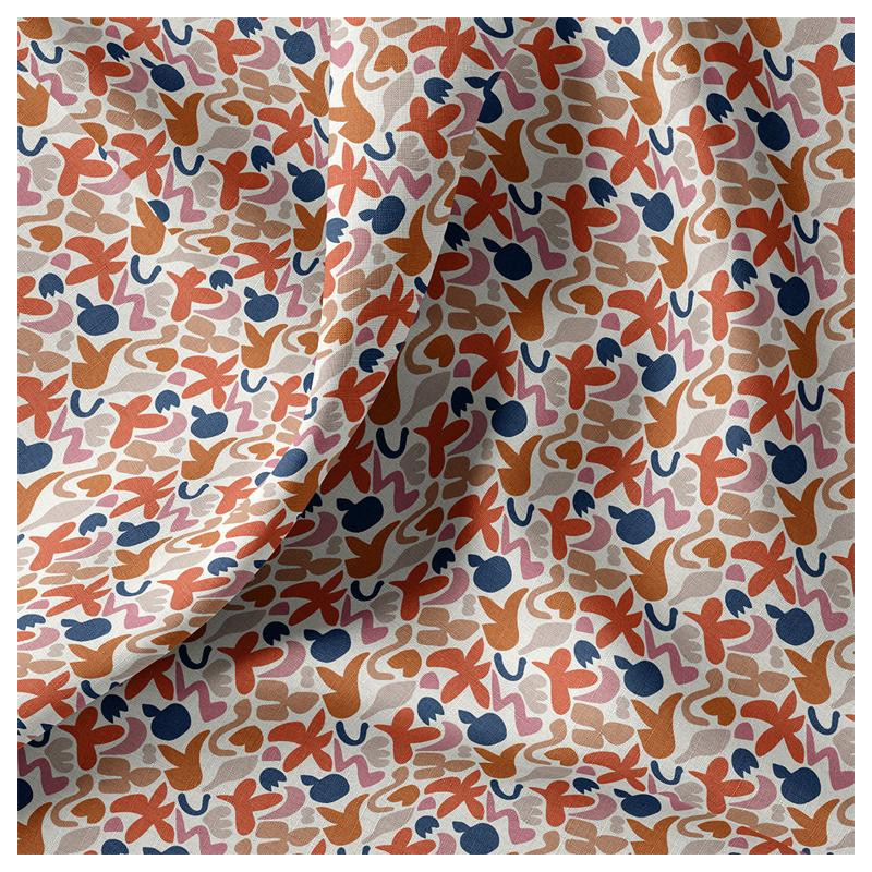 Printed Cotton SWIGO Caramel / Pink